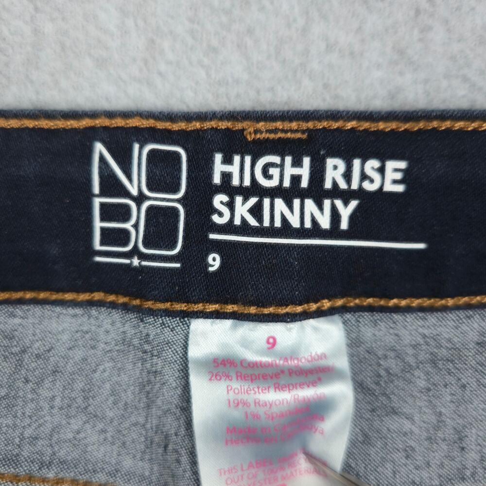 No Boundaries Size 9 Dark Wash High Rise Skinny Jeans 28x27 - Picture 9 of 16